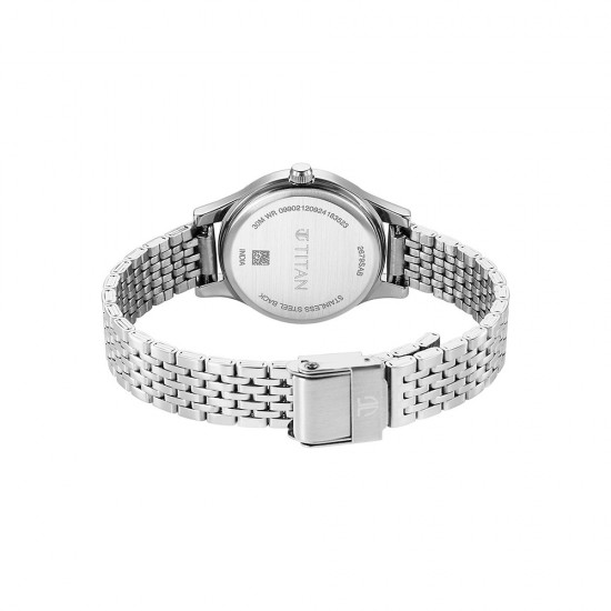 Titan Karishma 2679SM02 Black Dial Stainless Steel Strap Quartz Women's Watch