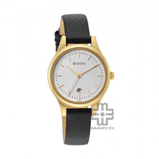 Titan Karishma 2679YL01 White Dial Leather Strap Quartz Women's Watch