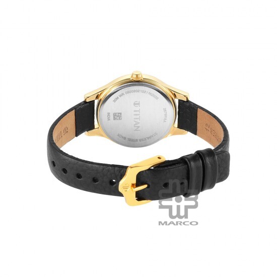 Titan Karishma 2679YL01 White Dial Leather Strap Quartz Women's Watch