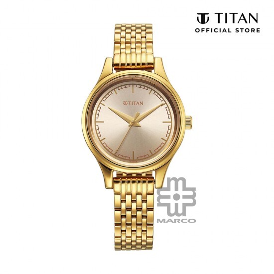 Titan Karishma 2679YM02 Gold Dial Stainless Steel Strap Quartz Women's Watch
