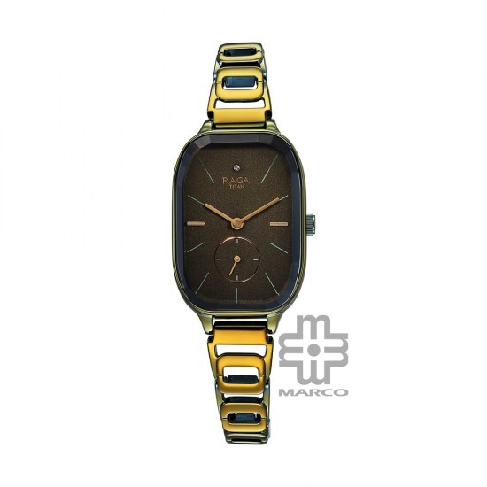 Titan Raga Chic 2687QM01 Green Dial Metal Strap Quartz Women's Watch Titan Raga Chic 2687QM01 Green Dial Metal Strap Quartz Women's Watch