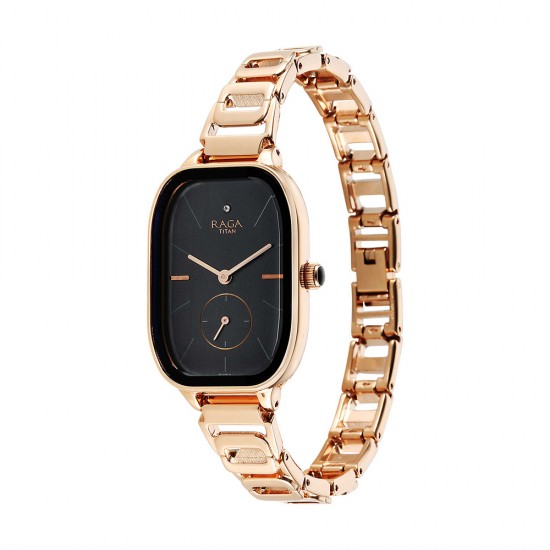 Titan Raga Chic 2687WM01 Black Dial Metal Strap Quartz Women's Watch Titan Raga Chic 2687WM01 Black Dial Metal Strap Quartz Women's Watch