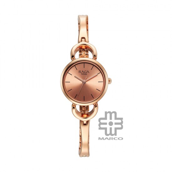 Titan Raga 2724WM01 Rose Gold Dial Metal Strap Quartz Women's Watch