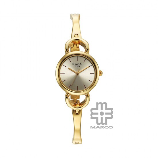 Titan Raga 2724YM01 Champagne Dial Metal Strap Quartz Women's Watch