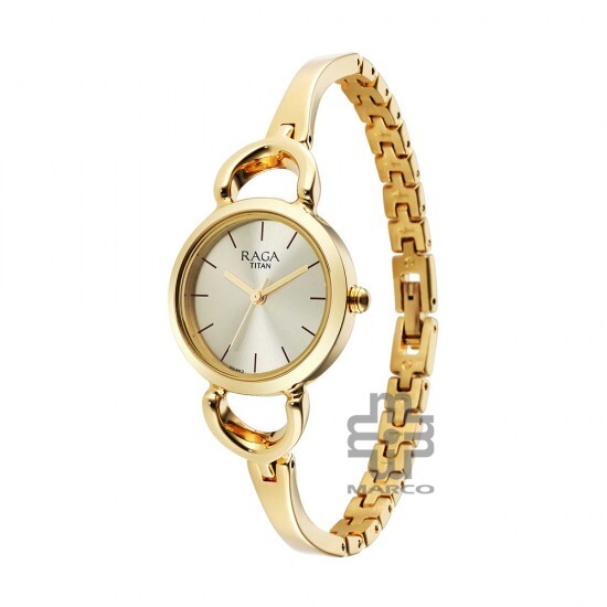 Titan Raga 2724YM01 Champagne Dial Metal Strap Quartz Women's Watch