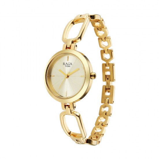 Titan Raga 2725YM01 Champagne Dial Metal Strap Quartz Women's Watch Titan Raga 2725YM01 Champagne Dial Metal Strap Quartz Women's Watch