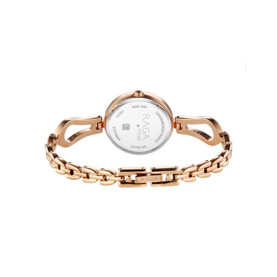 Titan Raga 2727WM01 Rose Gold Dial Metal Strap Quartz Women's Watch Titan Raga 2727WM01 Rose Gold Dial Metal Strap Quartz Women's Watch