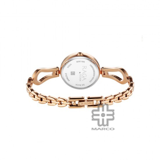 Titan Raga 2727WM01 Rose Gold Dial Metal Strap Quartz Women's Watch