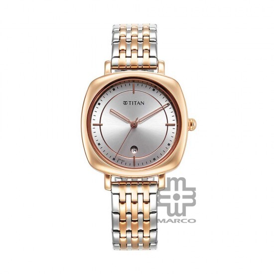 Titan Shaped Case 2730KM01 Silver Dial Metal Strap Quartz Women's Watch Titan Shaped Case 2730KM01 Silver Dial Metal Strap Quartz Women's Watch