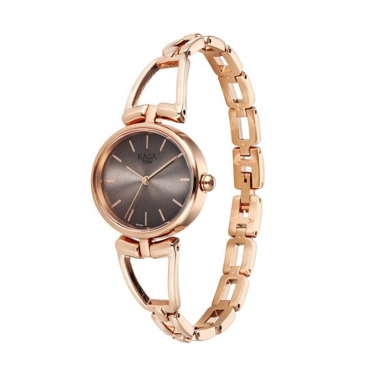 Titan Raga Ascend 2748WM01 Brown Dial Metal Strap Quartz Women's Watch Titan Raga Ascend 2748WM01 Brown Dial Metal Strap Quartz Women's Watch