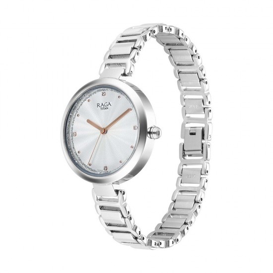 Titan Raga Memoirs 2752SM01 Silver Dial Metal Strap Quartz Women's Watch