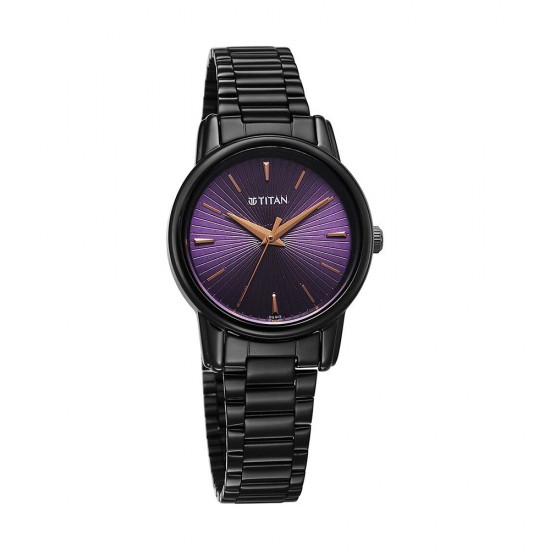 Titan Karishma 2760NM01 Purple Dial Stainless Steel Strap Quartz Women's Watch