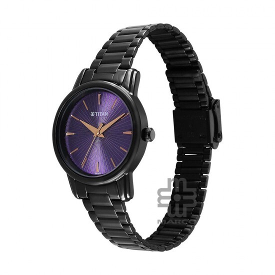 Titan Karishma 2760NM01 Purple Dial Stainless Steel Strap Quartz Women's Watch