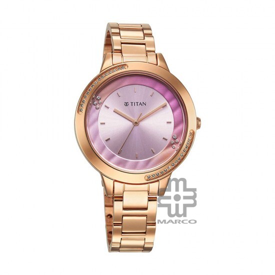 Titan Razzle Dazzle 2764WM01 Pink Dial Stainless Steel Strap Quartz Women's Watch