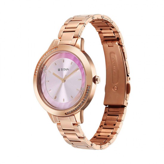 Titan Razzle Dazzle 2764WM01 Pink Dial Stainless Steel Strap Quartz Women's Watch Titan Razzle Dazzle 2764WM01 Pink Dial Stainless Steel Strap Quartz Women's Watch