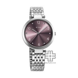 Titan Workwear 2783SM01 Purple Dial Metal Strap Quartz Women's Watch