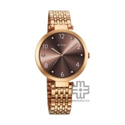 Titan Workwear 2783WM01 Brown Dial Stainless Steel Strap Quartz Women's Watch