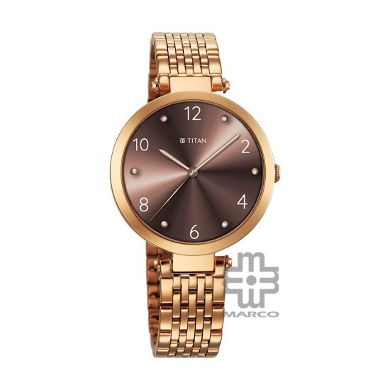 Titan Workwear 2783WM01 Brown Dial Stainless Steel Strap Quartz Women's Watch