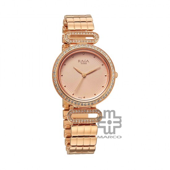 Titan Raga DEC Blaza 2796WM01 Rose Gold Dial Metal Strap Quartz Women's Watch