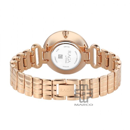 Titan Raga DEC Blaza 2796WM01 Rose Gold Dial Metal Strap Quartz Women's Watch