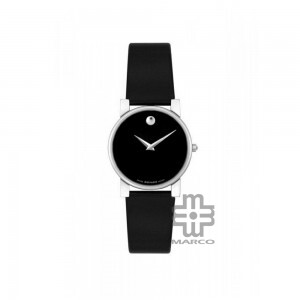 Movado 604231 Museum Black Classic Leather Band Women's Watch