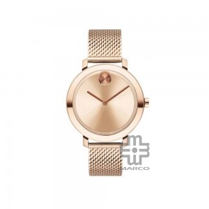 Movado 605654 Bold Rose Gold Stainless Steel Mesh Women's Watch
