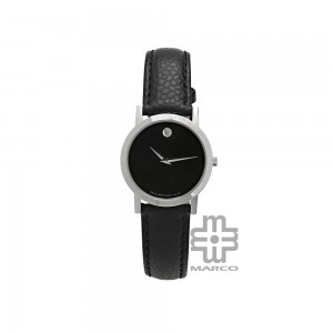 Movado 606087 Museum Black Leather Band Women's Watch
