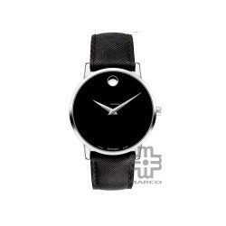 Movado 606179 Museum Black Leather Band Men Watch