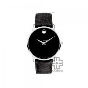 Movado 606179 Museum Black Leather Band Men Watch