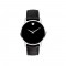 Movado 606179 Museum Black Leather Band Men Watch