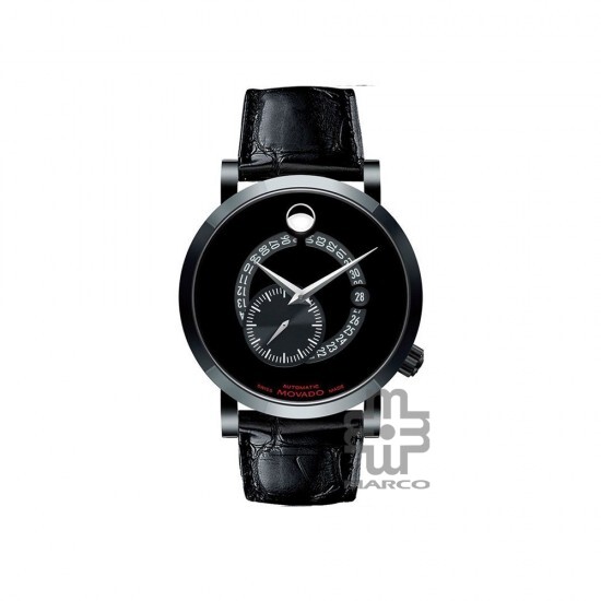 Movado 606485 Red Label Automatic Black Leather Band Men Watch Movado 606485 Red Label Automatic Black Leather Band Men Watch