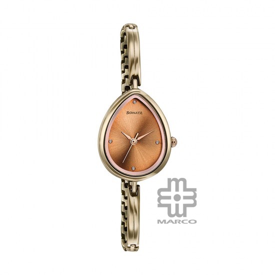 Sonata Colors of Earth 8169KM01 Brown Dial Metal Strap Women Watch