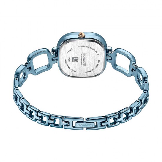 Sonata Colors of Earth 8186KM03 Blue Dial Metal Strap Women Watch