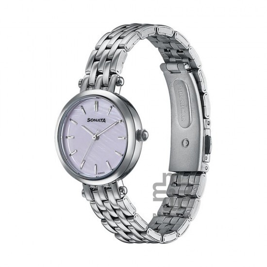 Sonata Wedding Edit 87082SM01 Pink Dial Stainless Steel Strap Women Watch