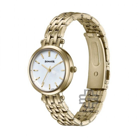 Sonata Wedding Edit 87082YM01 White Dial Stainless Steel Strap Women Watch