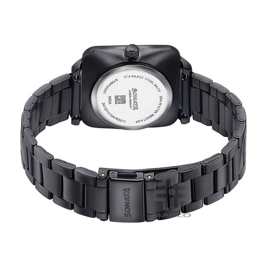 Sonata Wedding Edit 87084NM01 Black Dial Stainless Steel Strap Women Watch