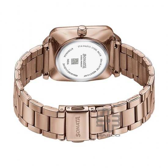 Sonata Wedding Edit 87084WM01 Pink Dial Stainless Steel Strap Women Watch