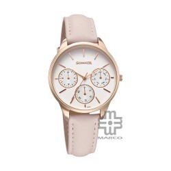 Sonata Eternia 87085WL01 Silver Dial Leather Strap Women Watch