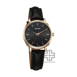 Sonata Eternia 87087WL01 Black Dial Leather Strap Women Watch