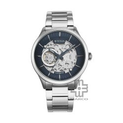 Titan Mechanical 90140SM01 Blue Dial Metal Strap Automatic Men's Watch