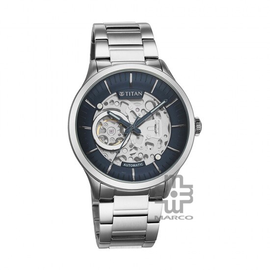 Titan Mechanical 90140SM01 Blue Dial Metal Strap Automatic Men's Watch