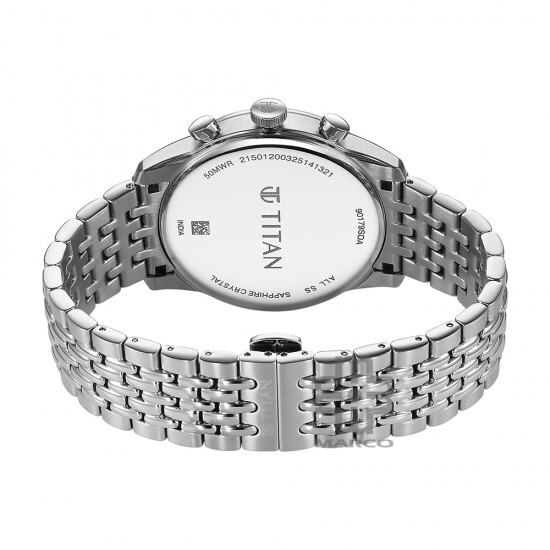 Titan Classique Micromotors 90179SM01 Green Dial Stainless Steel Strap Men Watch