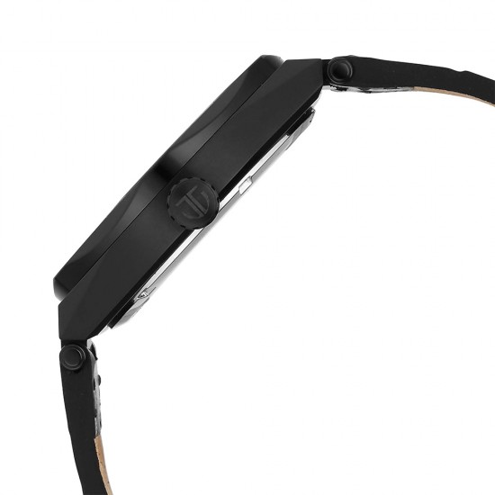 Titan Classique Contour 90210NL01 Black Dial Leather Strap Men Watch
