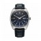 Titan Classique Tonneau 90211SL01 Blue Dial Leather Strap Men Watch