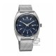 Titan Classique Tonneau 90211SM01 Blue Dial Stainless Steel Strap Men Watch