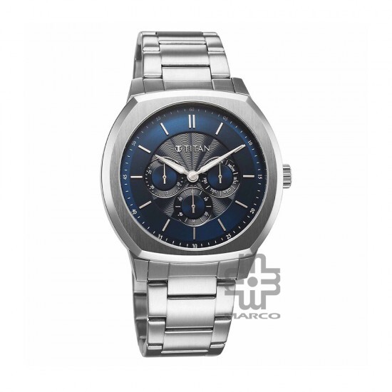 Titan Regalia Arc 90213SM01 Blue Dial Stainless Steel Strap Men Watch