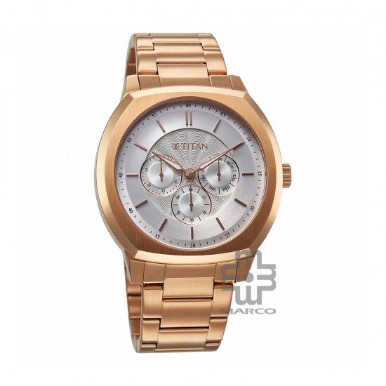 Titan Regalia Arc 90213WM01 Silver Dial Stainless Steel Strap Men Watch