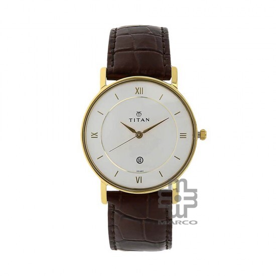 Titan Quartz 9162YL01 White Dial Leather Strap Men Watch Titan Quartz 9162YL01 White Dial Leather Strap Men Watch