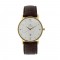 Titan Quartz 9162YL01 White Dial Leather Strap Men Watch