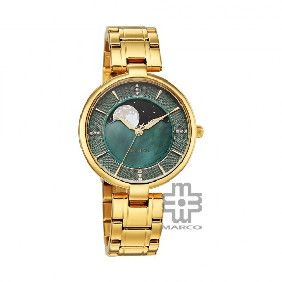 Titan Noor Collection 95086YM01 Green Dial Stainless Steel Strap Women Watch